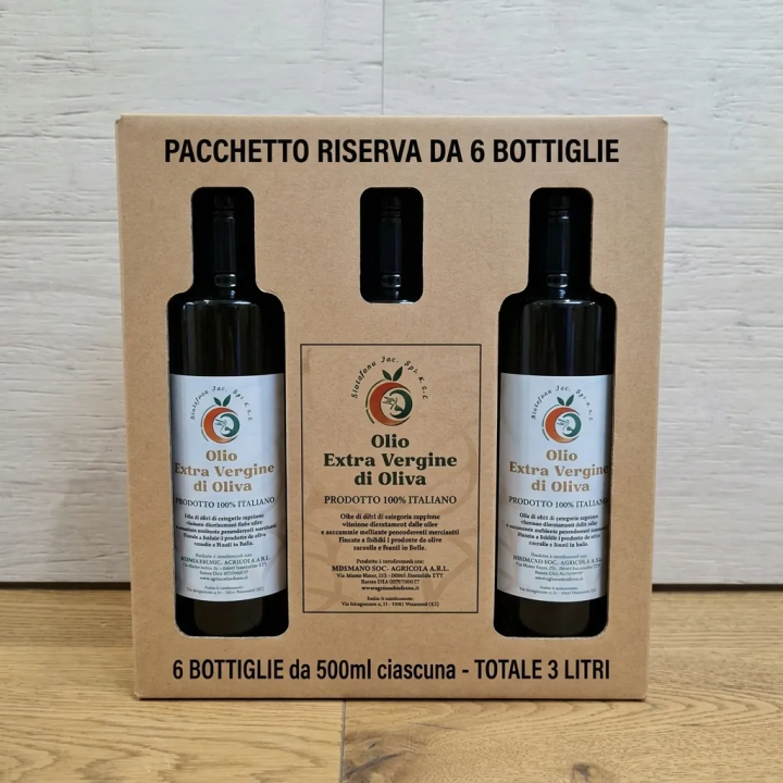 Confezione da 6 bottiglie di Olio EVO -  500ml