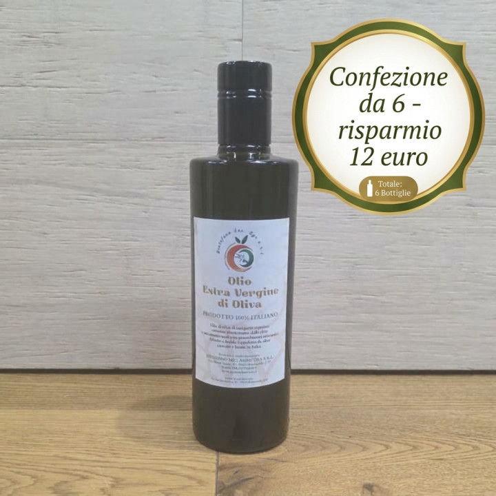 Confezione da 6 bottiglie di Olio EVO -  500ml
