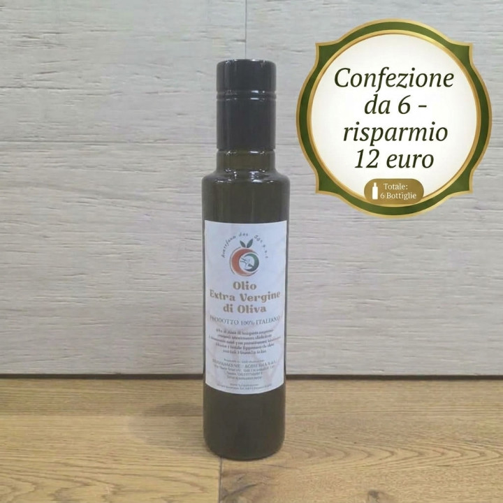 Confezione di 6 bottiglie - di Olio EVO -  250ml