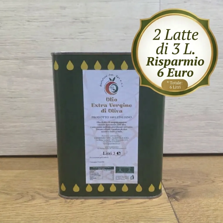 Doppia latta da 3 Litri  di Olio EVO